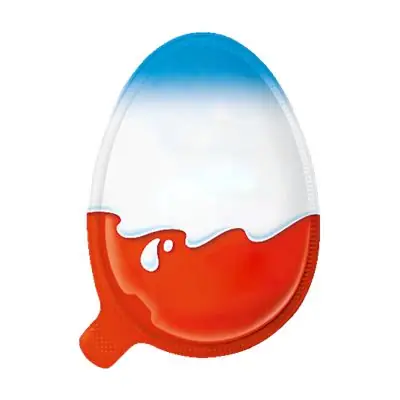 Egg-shaped pack (KinderJoy style)